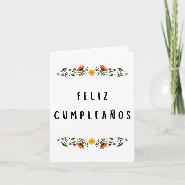 Carte Feliz cumpleaños (Devant)