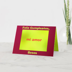 Carte - Feliz Cumpleaños, amor de MI - amarilla de