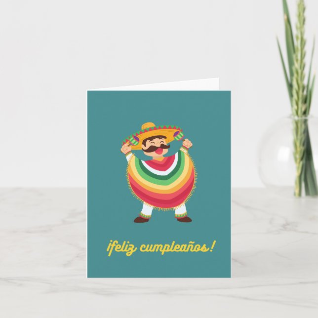 Carte ¡Feliz cumpleaños !, anniversaire heureux en Espag (Devant)