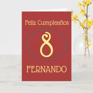 Carte Feliz Cumpleaños espagnol Anniversaire personnalis