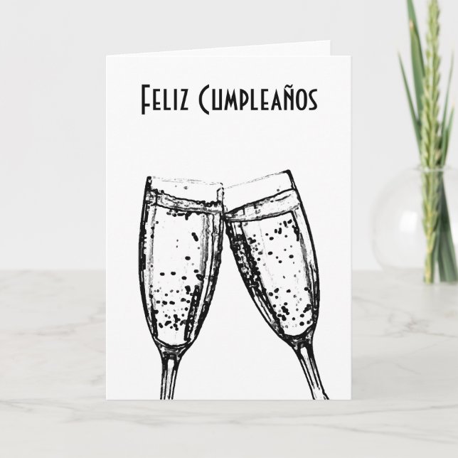 Carte Feliz Cumpleaños / Joyeux anniversaire Espagnol La (Devant)