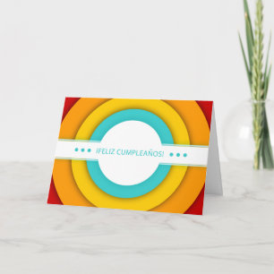 Carte feliz cumpleanos rétro