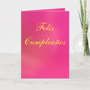 Carte - Feliz Cumpleaños - Rosa