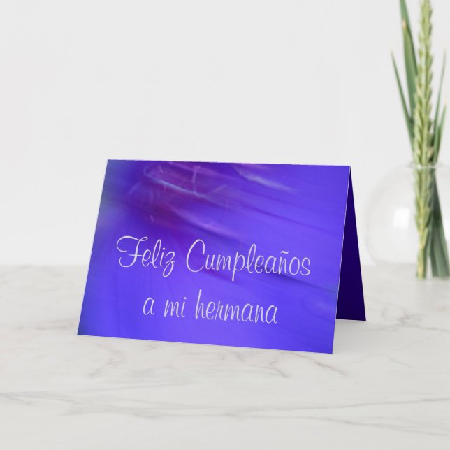 Carte - Feliz Cumpleaños un hermana de MI (Devant)