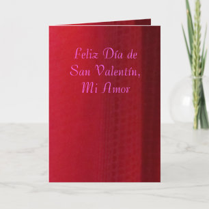 Carte - Feliz Día de San Valentín, MI Amor - Roja