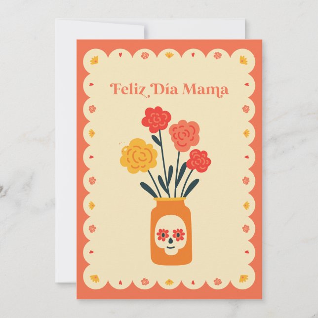 Carte Feliz Día Mamá | Carte de Fête des Mères (Devant)