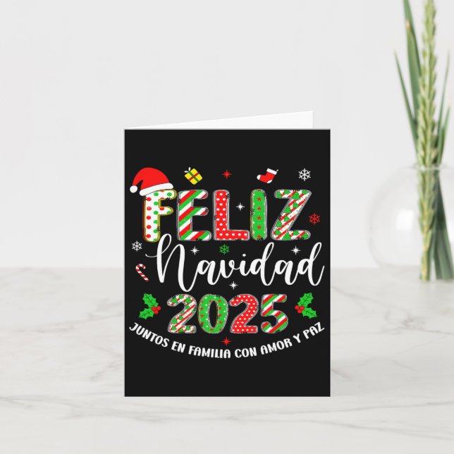 Carte Feliz Navidad 2025 Correspondance Familiale Noël E (Devant)