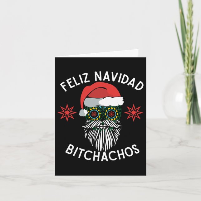 Carte Feliz Navidad Achos Funky Spanish Joyeux Noël (Devant)