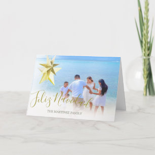 Carte Feliz Navidad Family Photo Parol Espagnol