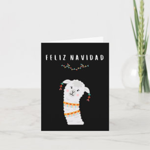 Carte Feliz Navidad llama amusant Noël espagnol