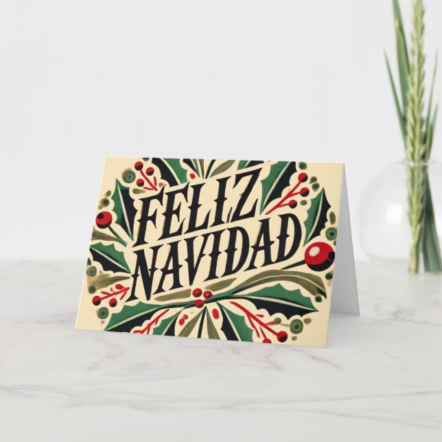 Carte Feliz Navidad Noël espagnol (Devant)