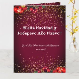 Carte Feliz Navidad Salutations de Noël espagnole