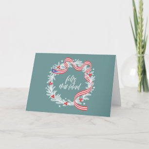 Carte Feliz Navidad Wreath Apat Holiday