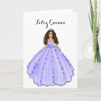 Carte Feliz Quince - Purple Quinceanera Birthday