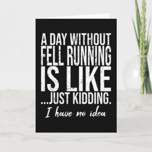 Carte Fell Running drôle cadeau sportif