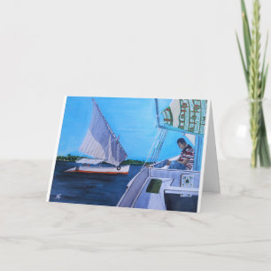 Carte Feluccas sur le Nil Peinture d'Alfred Fox