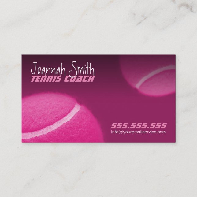 Carte femelle d'entraîneur de tennis - tennis (Devant)