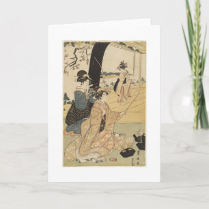 Carte Femelles japonaises pratiquant le tir à l'arc C.
