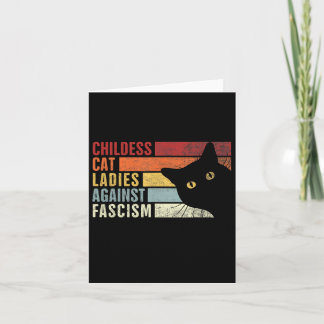 Carte Feministe chats sans enfants contre le fascisme ch