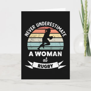 Carte Femme à Rugby Funny Sports Cadeau Maman