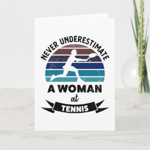 Carte Femme à Tennis Funny Sports Cadeaux mamans