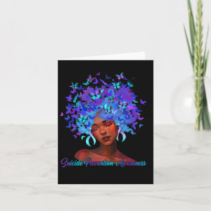 Carte Femme Africaine Noire Afro Suicide Turquoise Et Vi