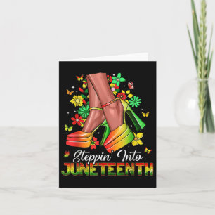 Carte Femme Afro talons Haut Black Girl Entrée Jun