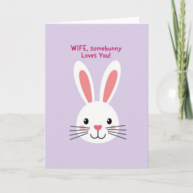 Carte Femme Animale Nez Coeur (Devant)