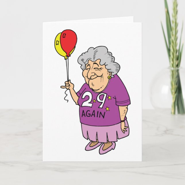 Carte femme anniversaire 29 encore (Devant)