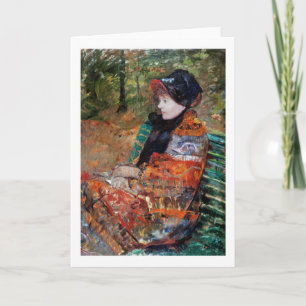 Carte Femme assise sur le banc, Mary Cassatt