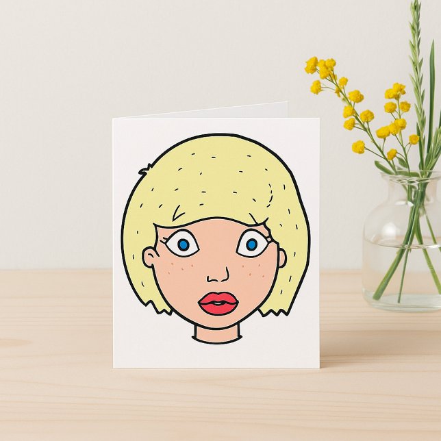 Carte Femme aux cheveux jaunes (Créateur téléchargé)