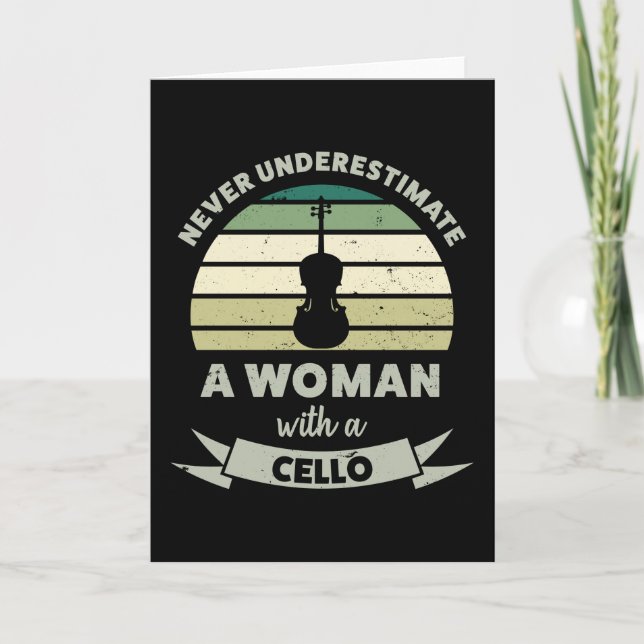 Carte Femme avec Cello Funny Cadeaux Maman (Devant)