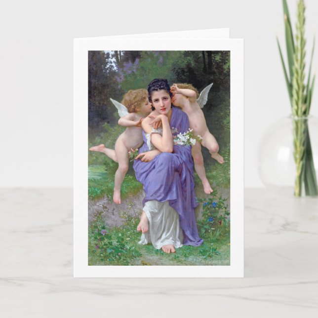 Carte Femme avec Cupidon, Bouguereau (Devant)