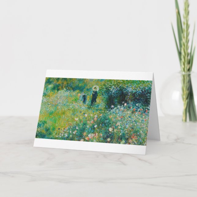 Carte Femme avec Parasol, Jardin, Renoir (Devant)