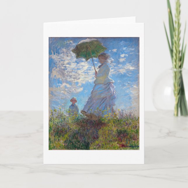Carte Femme avec Parasol, Monet (Devant)