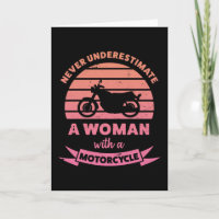 Femme avec un cadeau drôle de moto Femme
