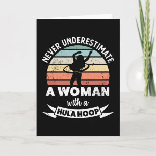 Carte Femme avec un cerceau hula Cadeau drôle de hooping