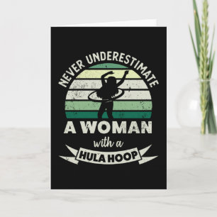 Carte Femme avec un cerceau hula Cadeaux drôles de hoopi