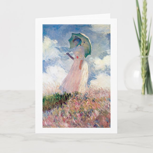Carte Femme avec un parasol, Claude Monet, 1886 (Devant)