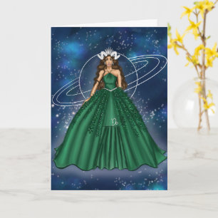 Carte Femme Capricorne Goddess Planet Saturn Anniversair