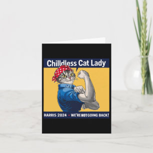 Carte Femme chatte sans enfants Nous ne rentrons pas Kam