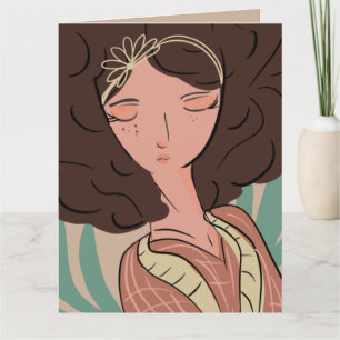 Carte Femme Chic Blogueuse Amoureuse des Plantes