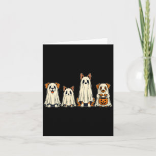 Carte Femme Chien Fantôme Halloween Col en V