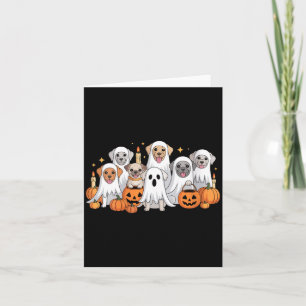 Carte Femme Chien Mignon Habille En Fantôme Drôle De Chi