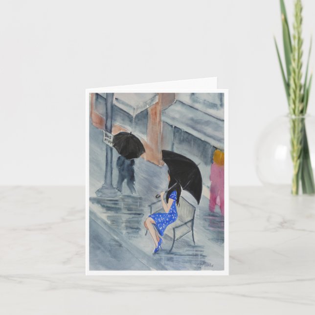 Carte Femme dans la robe de point de polka (Devant)