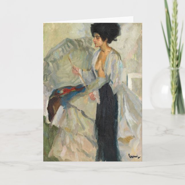 Carte Femme dans le Studio | Edward Cucuel (Devant)