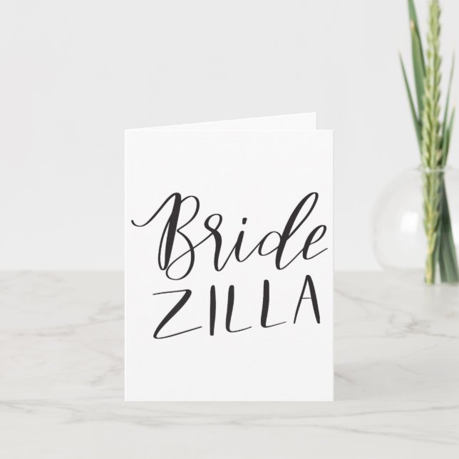 Carte Femme de Bridezilla Funny mariée Mariage mariée (Devant)