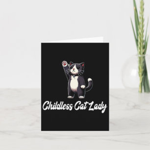 Carte Femme de chat sans enfant -tuxedo Chat de levage P