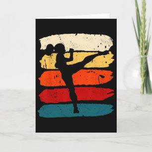 Carte Femme de kickboxing Kickboxeuse Karaté Boxe Combat