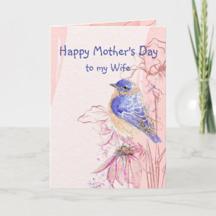 Carte Femme de la Fête des Mères avec amour Bluebird Gar
